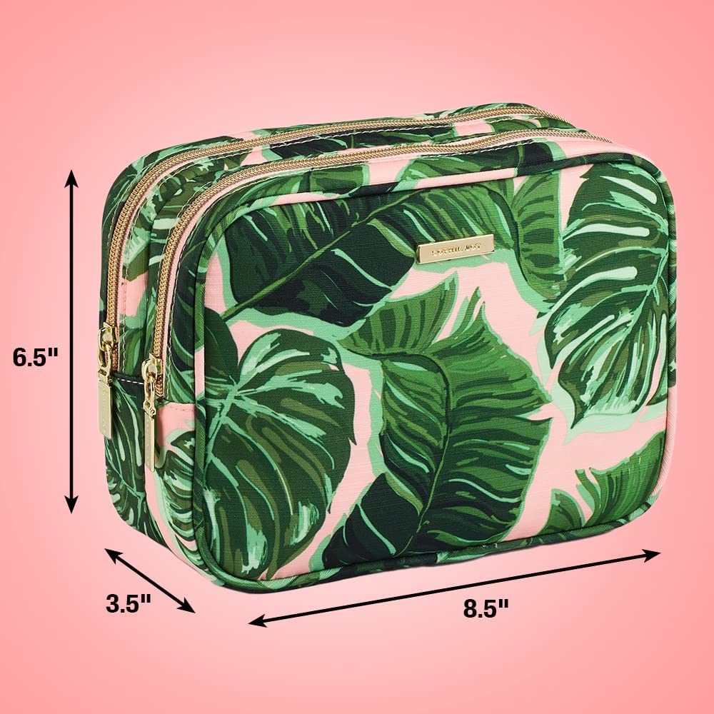 Allegro by Scunci Double Zip Travel Organizer Cosmetic Makeup Bag for Women and Girls